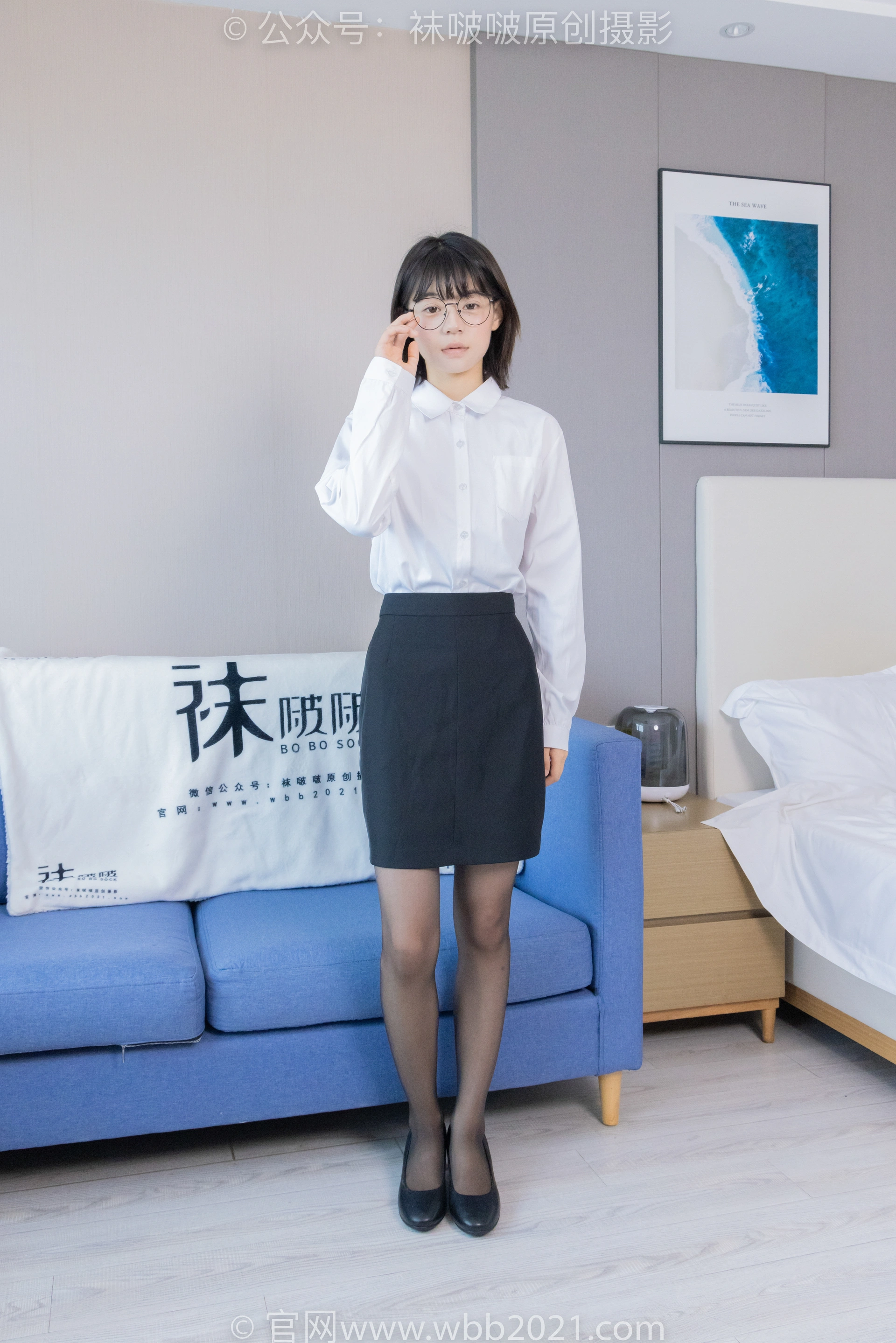 [BoBoSocks袜啵啵] NO.436 糯米-OL制服、两双平底鞋、薄黑丝（脚尖透明款）、厚肉丝（花絮版） 2